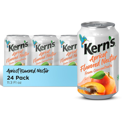 Apricot Nectar Juice 11.3 oz 24 Pack Bulk Fruit Drink Cans Canned Beverages
