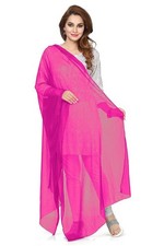 Chiffon Dupatta Beautiful Plain Long Chunni Scarf Stole Daily Uses Pink