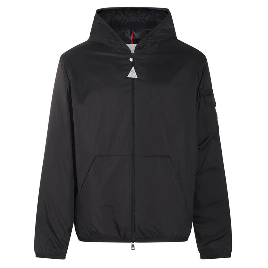 Moncler 25SS Monteynard Logo Patch Giacca con Cappuccio Nero 1A000 26 597YD 999
