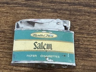 Vintage Lighter SALEM MENTHOL FRESH Filter CIGARETTES 1950's