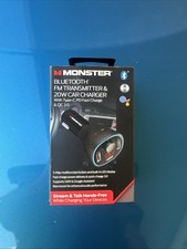Monster Bluetooth Fm Transmitter  20W Car Charger