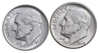 Choice Unc 1964 P+D Roosevelt Dime Gem BU Collection Lot Set *4163