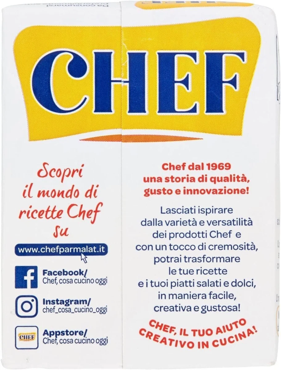 Parmalat Chef Kochsahne 6x200g haltbare Sahne Pasta & Suppen +Polpa