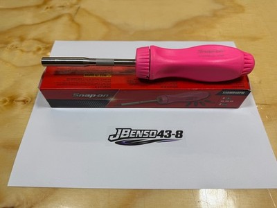 ☆送無料・5本セット・ラバーグリップ・Pink・パン・穴明・三徳・小三徳・ペティ Snap-on Tools USA NEW HOT PINK Hard Grip Ratcheting Screwdriver