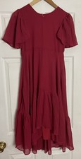 Unbranded Junior Girl  s Red Bridesmaid Party Formal Dress