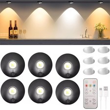 3/6x LED USB Rechargeable Under Kitchen Closet Light Magnetic Cabinet Stair Lamp