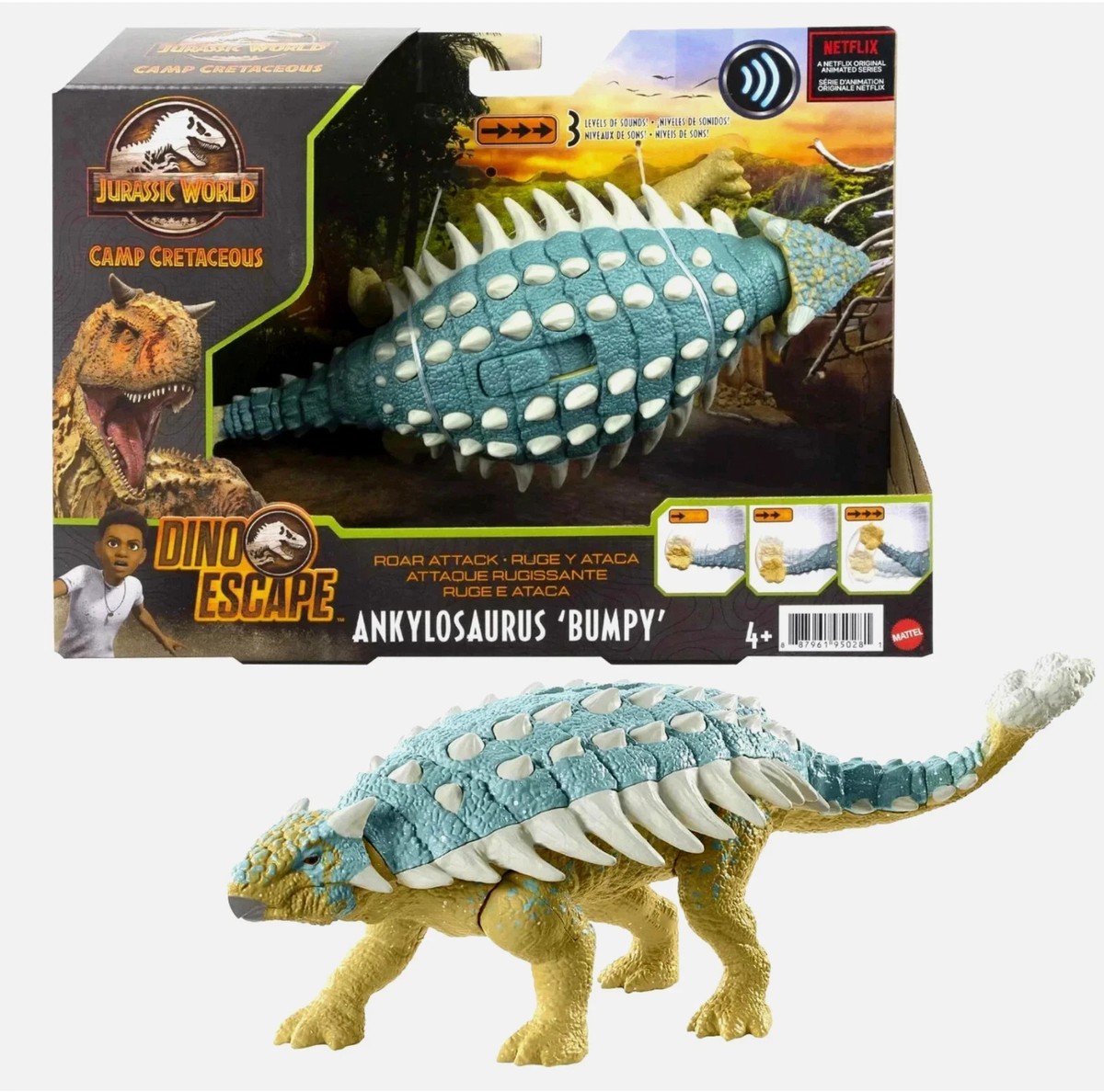 Jurassic World Camp Cretaceous Roar Attack Ankylosaurus Bumpy