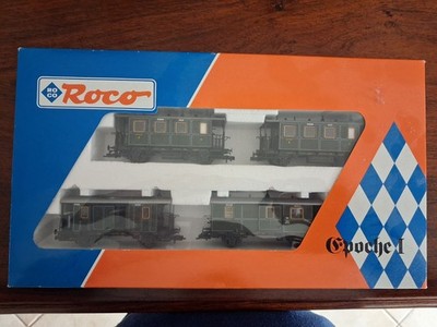 Roco 44014 4 Bayerische Lokalbahnwagen der Königl. Bayer. Staatsbahn H0, DC