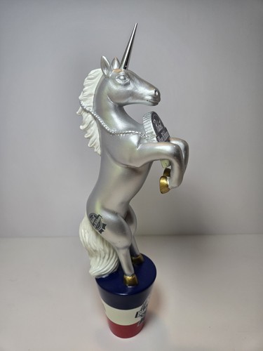 PBR PABST BLUE RIBBON BEER TAB HANDLE SILVER UNICORN 2014 HEIGHT 11" - Picture 10 of 15