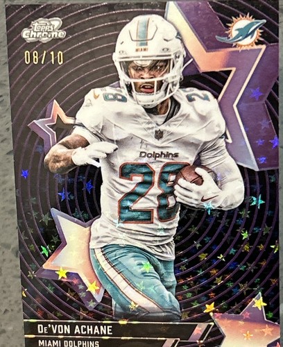 2025 Topps Cosmic Chrome De'Von Achane Black Refractor (RAW)
