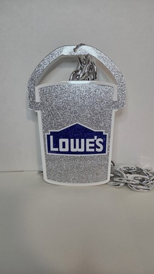 #ad Lowe#x27;s Silver Glitter Ice Bucket Necklace Justin Jefferson Minnesota Vikings New $34.99