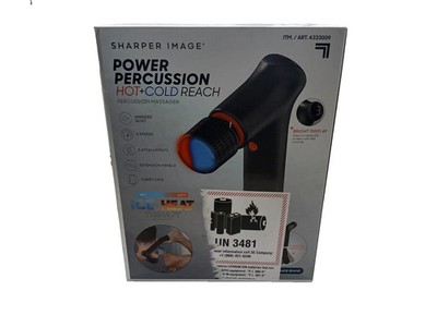 Sharper Image Hot Cold Power Massager Extended Reach Handle 6 Speeds w/ Case