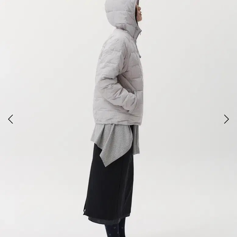 Oheasio Reversible Light Gray Down Padding Jacket - image 2