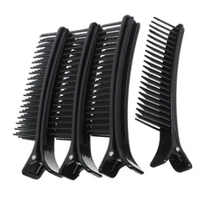 Didiseaon 4Pcs Grip Clips Hair Sectioning Parting Comb Black 