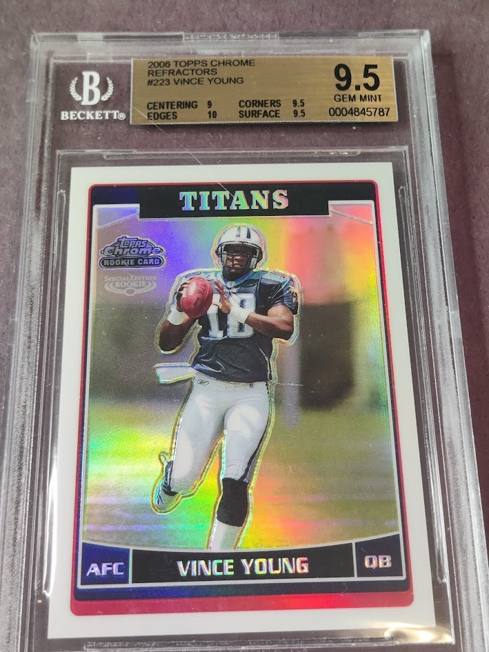 2006 Topps Chrome Refractors VINCE YOUNG Rookie RC #223 BGS 9.5 GEM MINT
