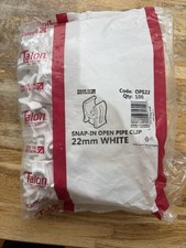Image of Talon Snap In Open Pipe Clip 22mm White