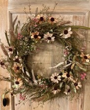 Primitive Farmhouse Rustic TEA STAIN DAISY WR...