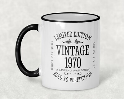 1970 Birthday Mug Vintage 1970 Aged to Perfection Legend was Born