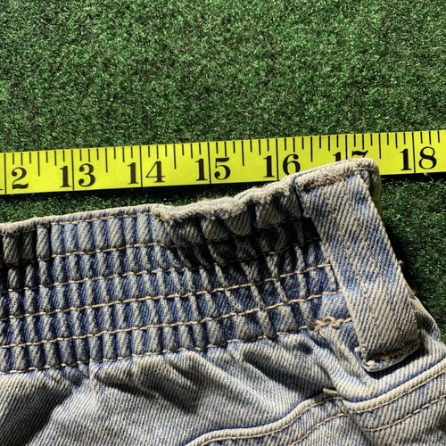 American Eagle Festival Mini Skirt Womens 14 long Cargo Y2K Denim Stretch Elasti - Picture 11 of 14