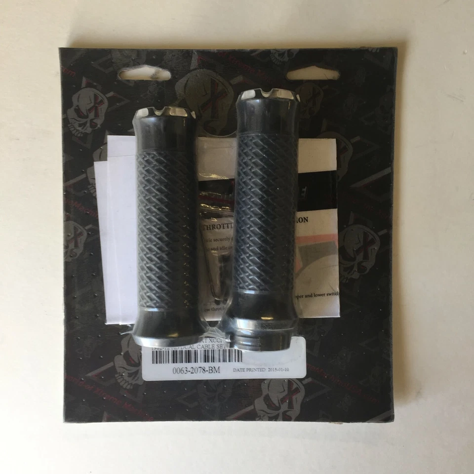 Рукоятки ручные Xtreme Machine Xccelerator черные 1998-2012 с двумя кабелями Harley - Изображение 2 из 2