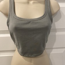 NEW PRANA EVERYDAY SUPPORT SPORT BRA Gray Stretch Logo Tag Sz XS