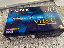 Sony VHS-C Premium Blank Tapes TC-30VHGL SP 30 Min EP 90 Min NEW Sealed VHS