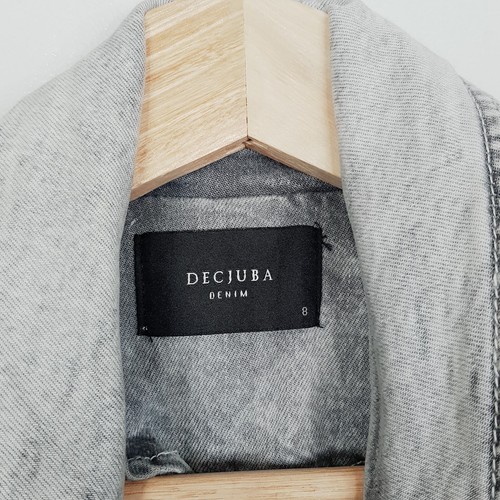 DECJUBA Womens Size 8 Ellen Denim Military Jacket - Picture 3 of 9