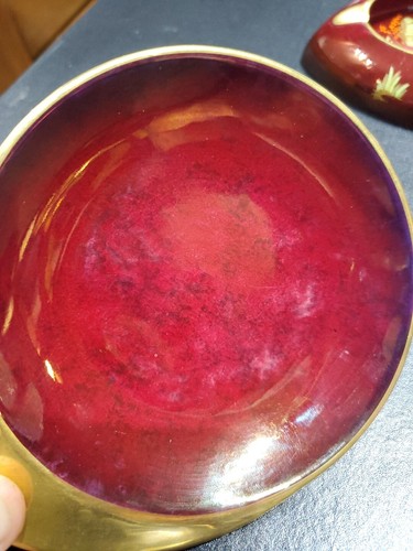 Carlton Ware Rouge Royale Ceramic Dish Tray Royal Red Carltonware AshTray Plate - Bild 9 von 9