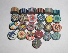 50 FIMO BEADS - Small Assorted Creative Design Craft Bulk Wholesale Lot NEW
