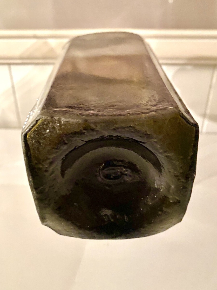 Vintage Avan Hoboken & Co Rotterdam Olive Green Case Gin Bottle 11