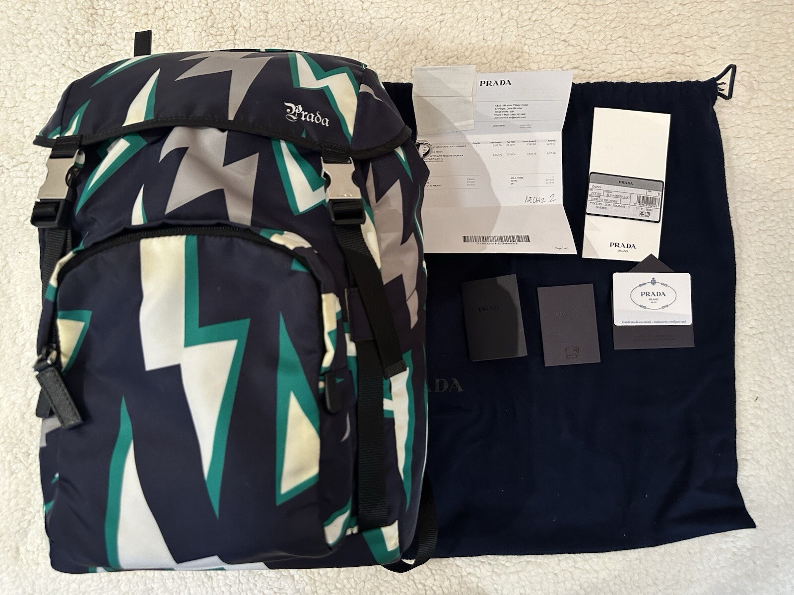 Prada Backpack - Frankenstein Lightning Bolt (Lim… - image 1