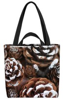 Tannenzapfen Schnee Deko Tasche Tannenzapfen Zapfen Advent Adventskranz Winter