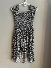 Fabkids Girl's Black and White Floral Skort Romper Size XXL 18