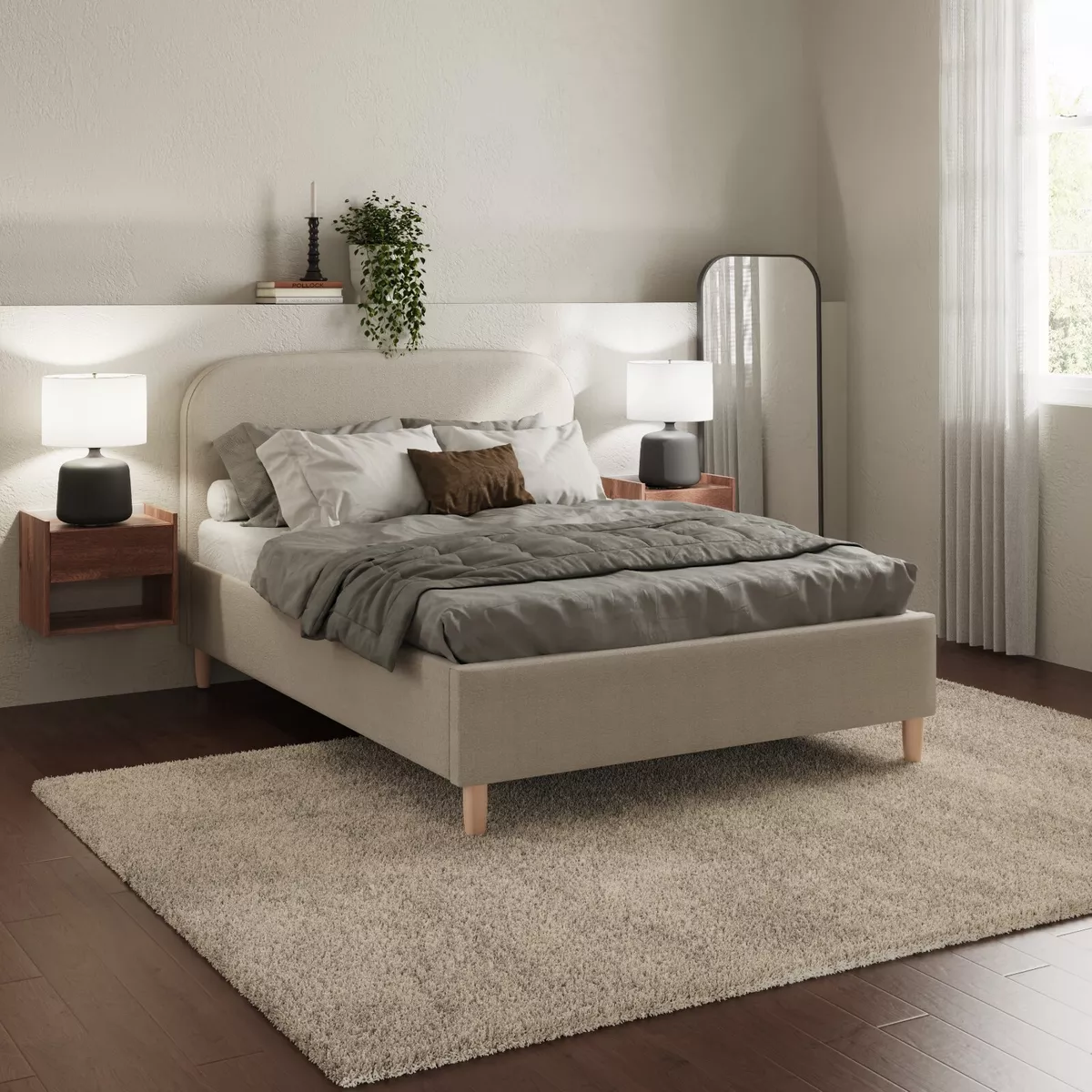 Stone colour clearance ottoman bed