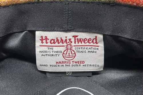 Harris tweed uomo 100% lana berretto piatto quadri quadri CITY SPORT taglia 59 - Foto 10 di 14