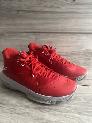 Under Armour Curry SC 3Zero IV 4 UA Men Size 11.5. Shoes Red 3023917-600