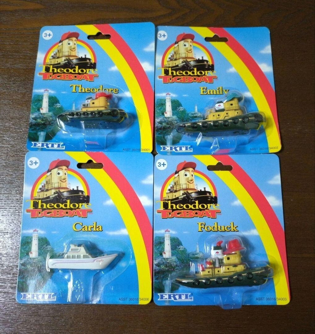 TUGS Theodore TuGBOAT Carl Emily Foduck Figure Set of 4 Used from