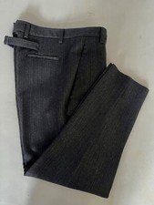 Donna Karan Collection Cropped Gray Pinstriped Wool Pants Sz. 8