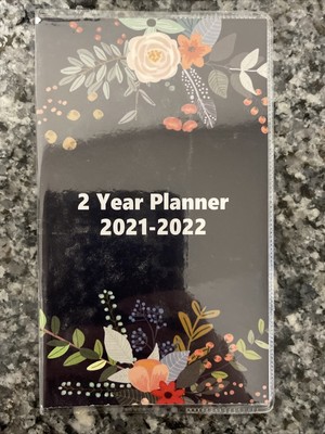 2021-2022 2 Year pocket planner Calendar Flowers Floral ...