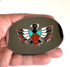Vintage Native American Thunderbird Belt Buckle Southwestern VGC 3.5  W