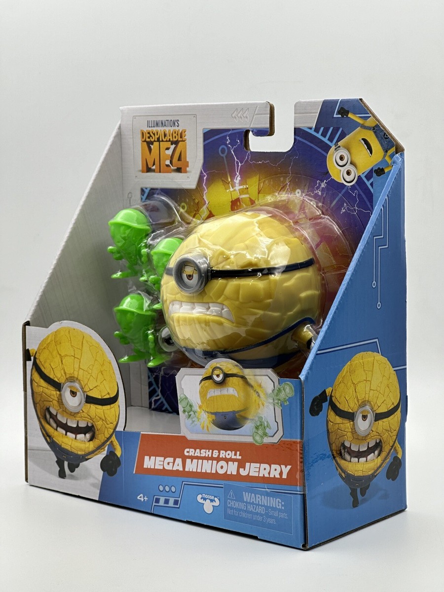 Despicable Me 4 Jerry Mega Minion Crash and & Roll Figure with 3