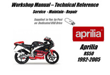 Aprilia RS50 RS 50 Manuale Officina Servizio Riparazione USB 1992 - 2005