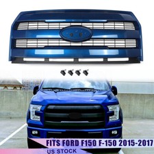For 2015-17 Ford F150 F-150 Blue Lightning Front Bumper Grille Grill Wo Camera