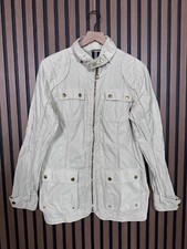 Ariat Jacket Large Womens Ivory Button Snap Furlough Coat Gold Accent