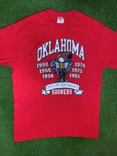 1985 Oklahoma Sooners - Home of the Champs - Vintage College T-Shirt Large