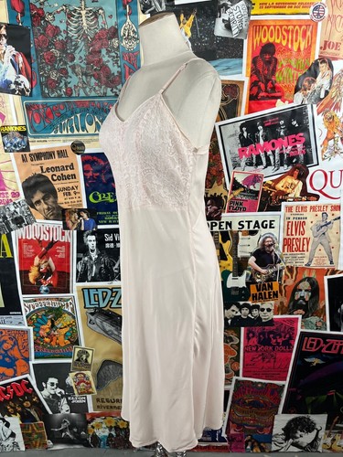 Vintage 40s-50s Light Pink Su-lette by Superior Lace Slip Dress Size 4 - Picture 8 of 17