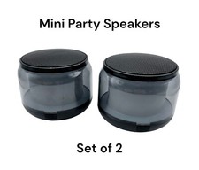 MiniParty TWS Bluetooth 5.0 Speakers Portable Wireless Stereo Pair w/LED Lights