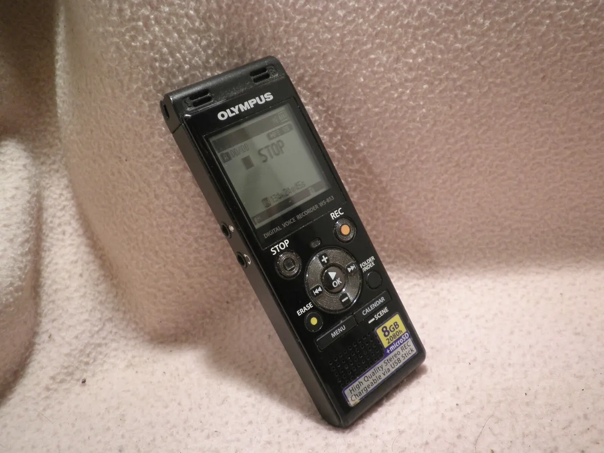 REGISTRATORE VOCALE DIGITALE OLYMPUS WS853 PROFESSIONALE STEREO MP3