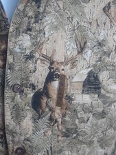 North River Men's Medium Camo forest blend Shirt Deer light brown green mens a5