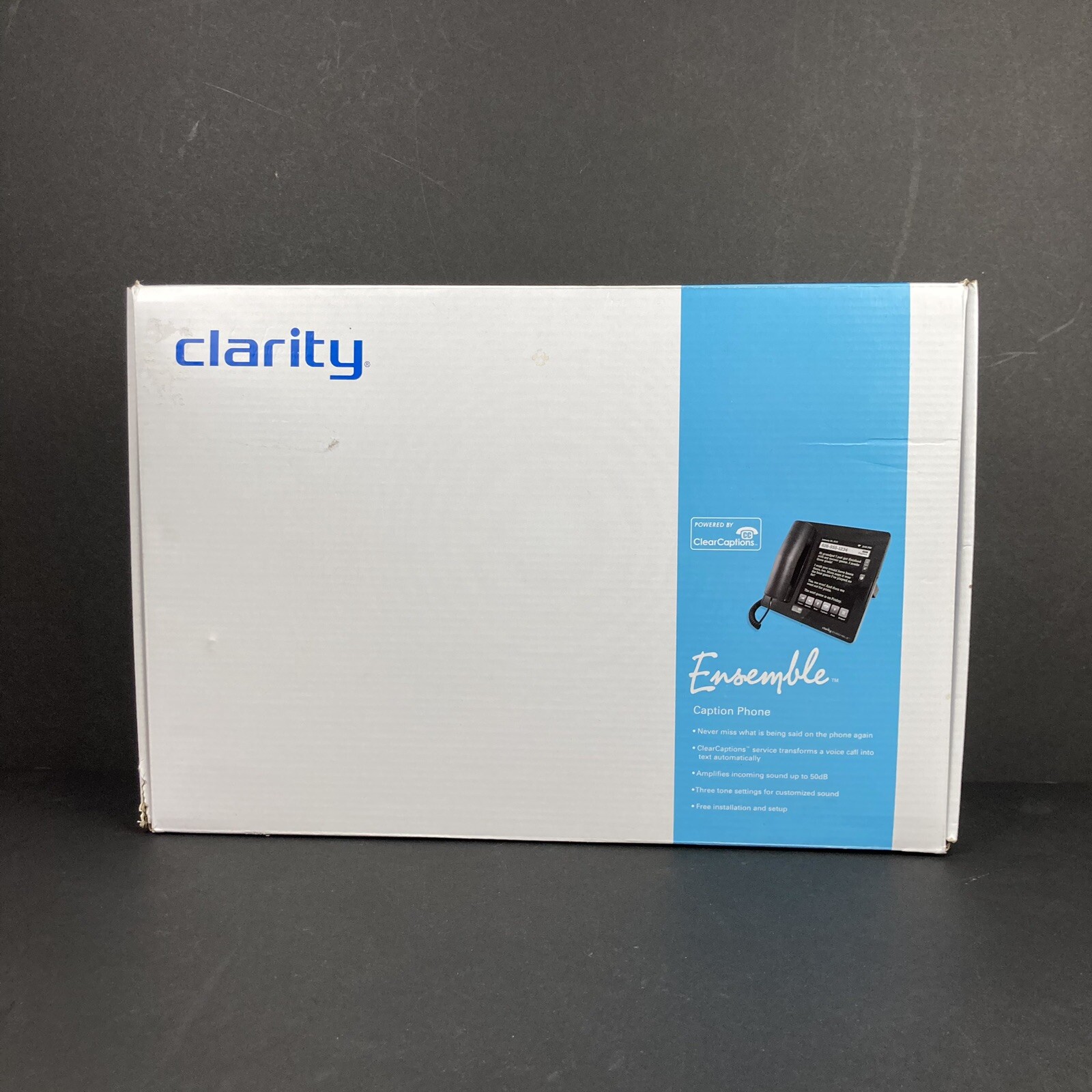 Clarity Ensemble Digital Touch Screen Amplified Closed Caption Clear